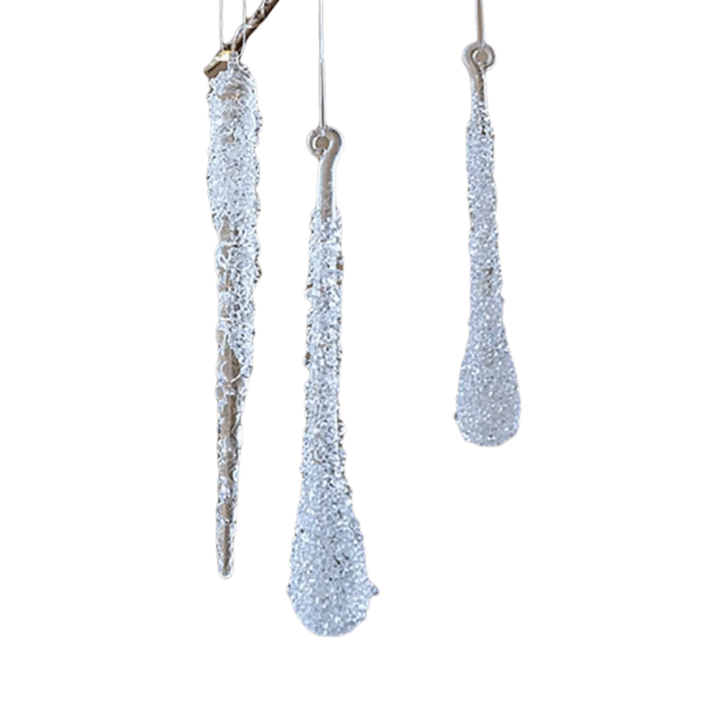 Acrylic Ice Drop Christmas Hanging Ornaments – Clear Pendants Christmas Ornaments Richie's