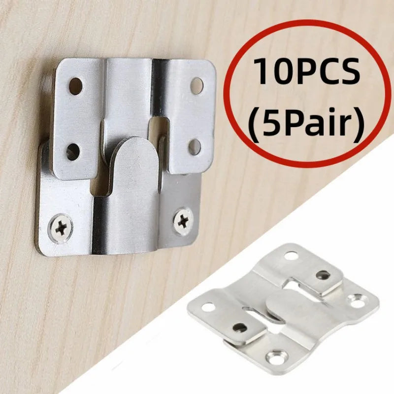10pcs Flush Mount Brackets Interlock Hanging Buckle Frame Hooks Picture Frame Hooks Richie's Default Title