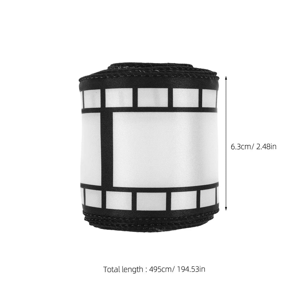 Black White Filmstrip Wired Ribbon 5 Yard Cinema Party Decor Party Craft Ribbon Richie's