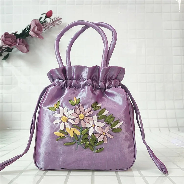 Women Embroidery Flower Cosmetic Bag – Ethnic Mini Purse & Pouch