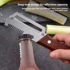 2-Pack Stainless Steel Fruit & Vegetable Peeler – Wooden Handle Vegetable Peeler Set Richie's