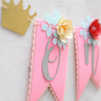 Baby Girl 1st Birthday High Chair Banner – Floral Rustic Decor Party Banner Decoration Richie's other