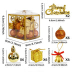 26/32 Pcs Multicolor Christmas Ornaments – Balls, Bells & Gift Boxes Christmas Ornament Set Richie's 26PCS-Gold