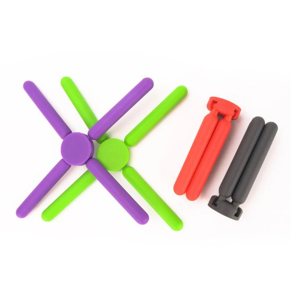 Folding Silicone Cross Placemat – Pot Pad & Phone Stand Silicone Trivet Mat Richie's