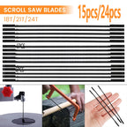 15/24 PCS Scroll Saw Blades Kit – Wood Plastic Foam DIY Scroll Saw Blades Richie's