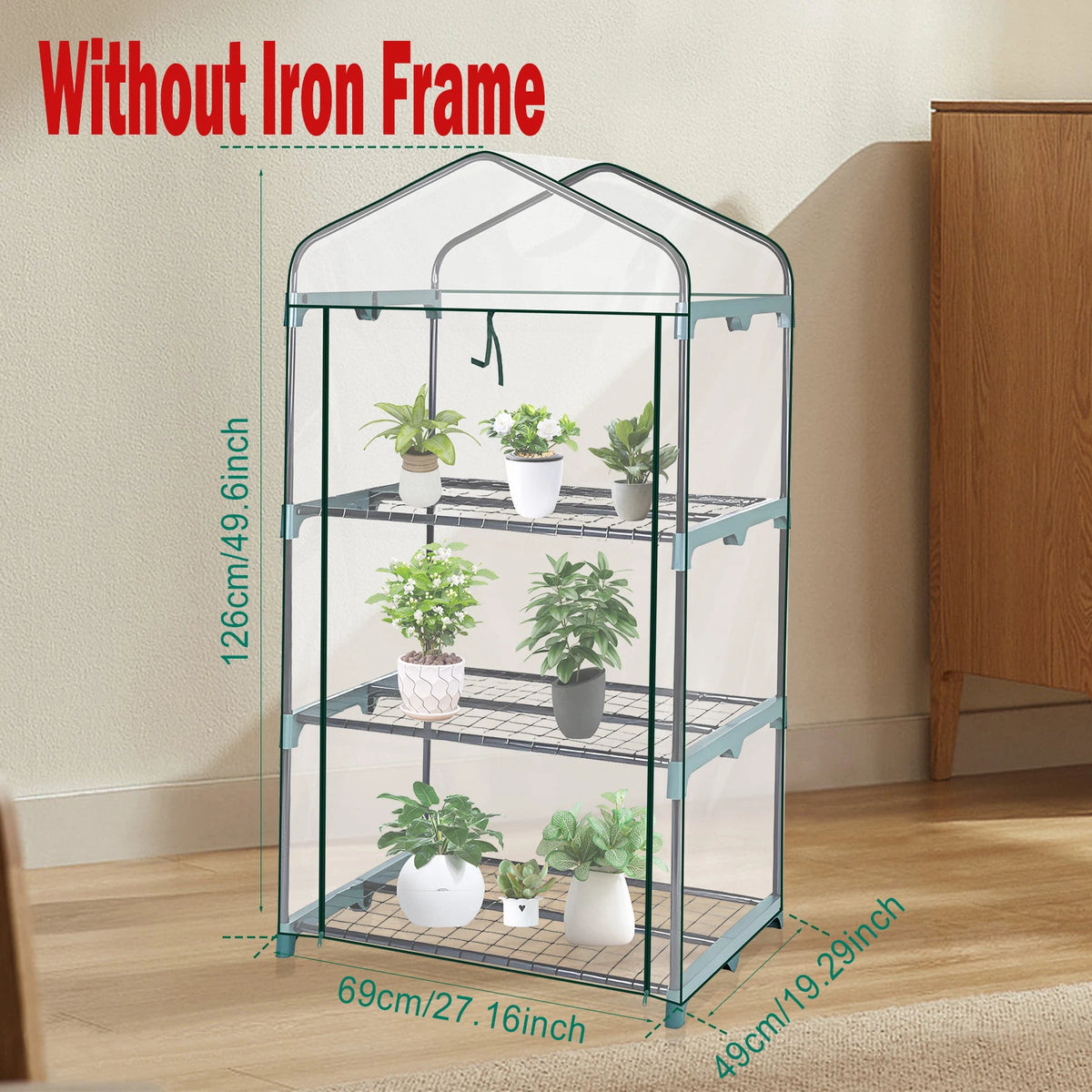 4-Tier Walk-In Greenhouse Cover – Waterproof Transparent PVC Greenhouse Cover Richie's 3 Tier