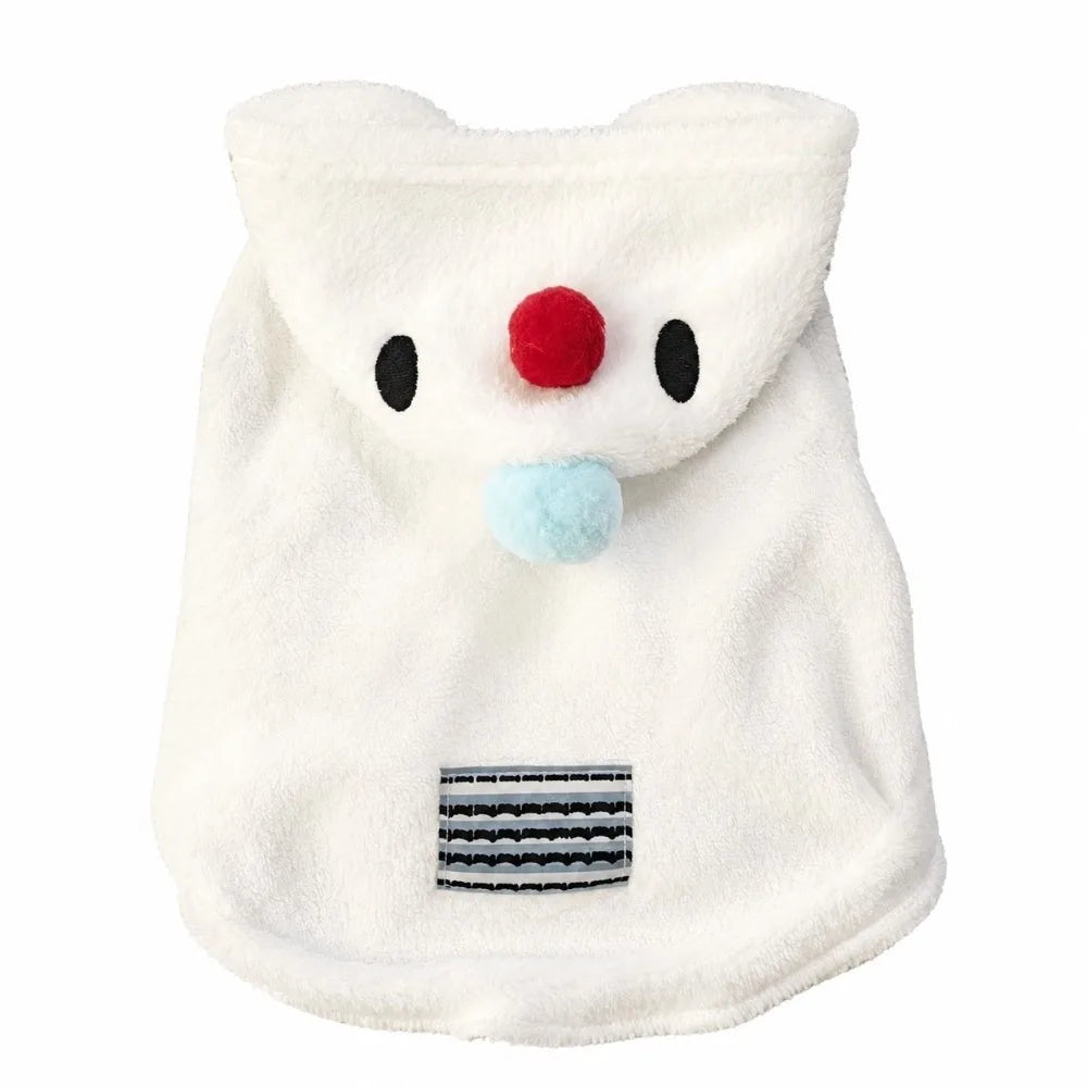Snowman Flannel Dog Vest Coat – Warm Bodysuit for Small Dogs Dog Vest Coat Richie's White S