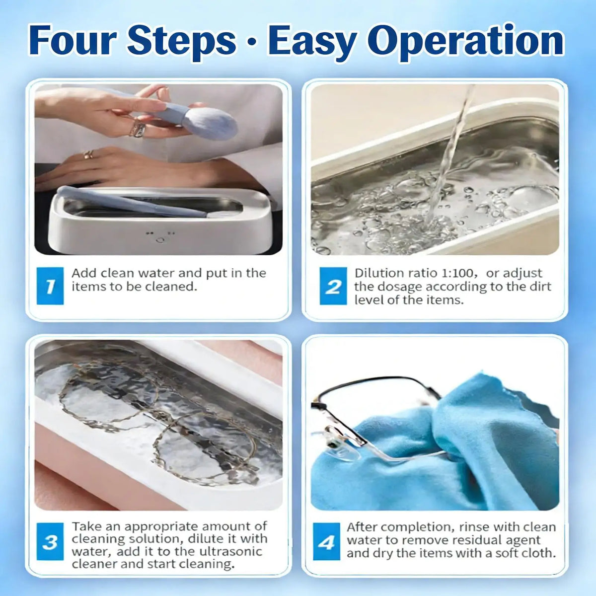 Ultrasonic Jewelry Cleaning Solution 180ml | Gold & Silver Jewelry Cleaning Solution Richie's