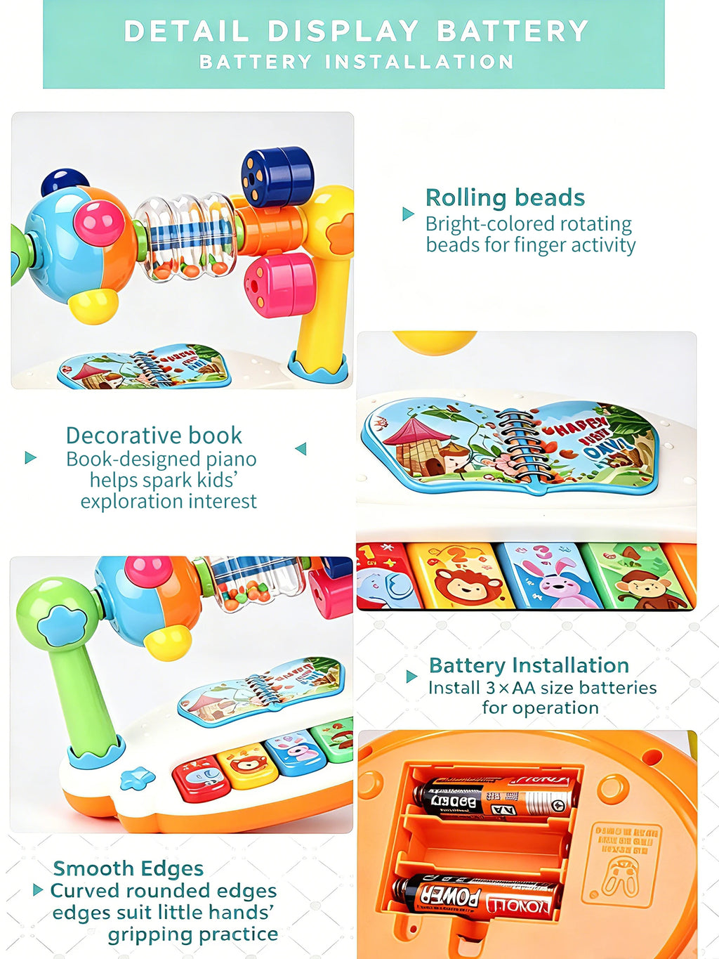 Baby Piano Toy – Light-Up Musical Toy for Ages 1–3 Baby Musical Toy Richie's