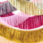 2Pcs 3m Metallic Foil Fringe Curtain Party Table Skirt Decor Party Fringe Curtain Richie's