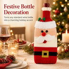 Santa Claus Knit Wine Bottle Sleeves | Christmas Gift Wrap Wine Bottle Sleeve Richie's