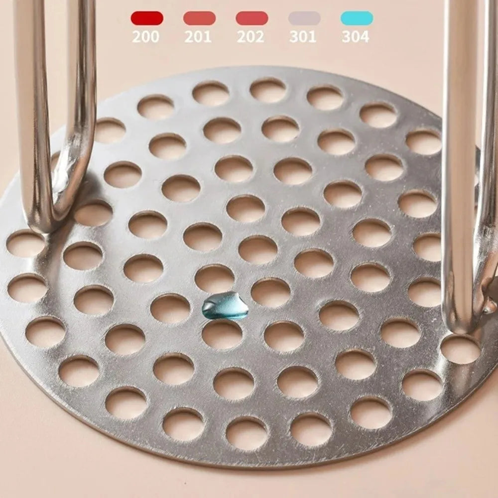 304 Stainless Steel Potato Masher – Dense Mesh Vegetable Press Kitchen Masher Tool Richie's