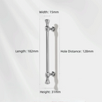 Zinc Alloy Furniture Handles – Bronze Antique Drawer Pulls Furniture Cabinet Handle Richie's Silver 182mm
