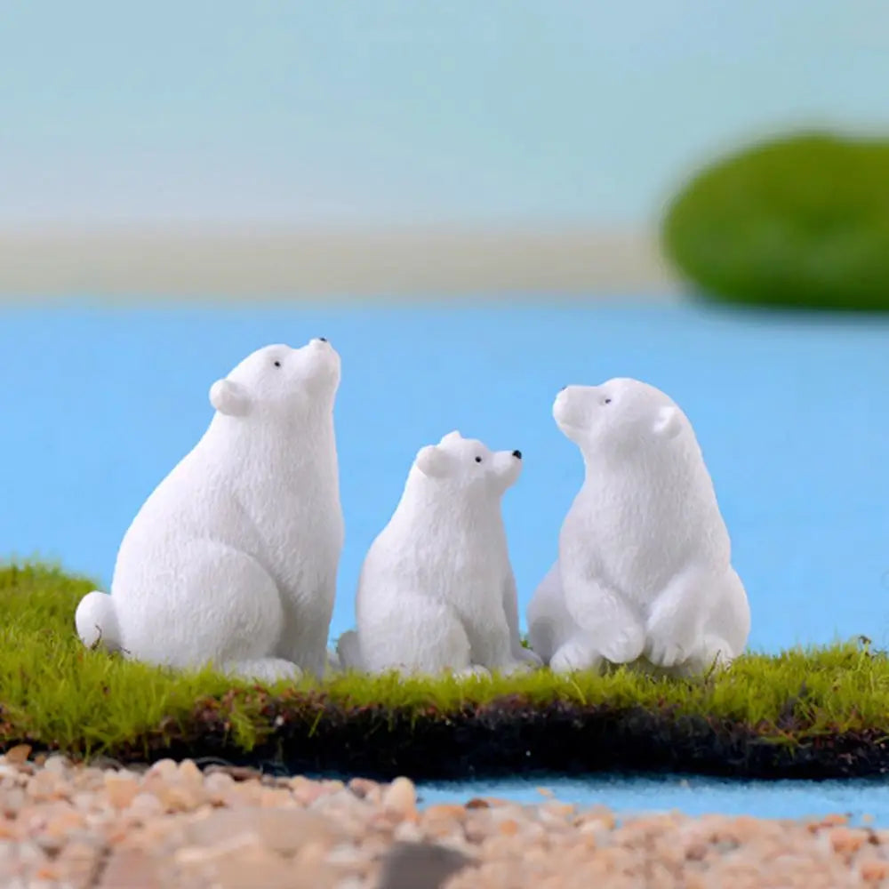 Polar Bear Resin Figurine – Fairy Garden & Micro Landscape Miniature Miniature Figurine Richie's