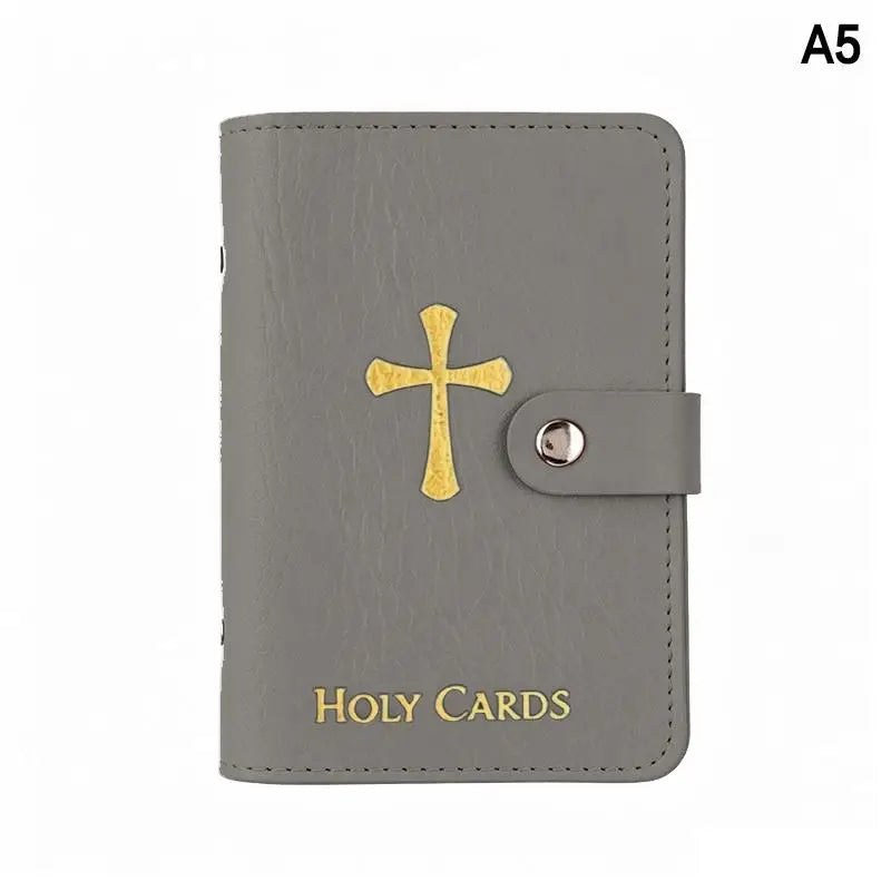Leather Holy Card Holder – Prayer Card Organizer, Snap Close Card & ID Holder Richie's A5