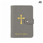 Leather Holy Card Holder – Prayer Card Organizer, Snap Close Card & ID Holder Richie's A5