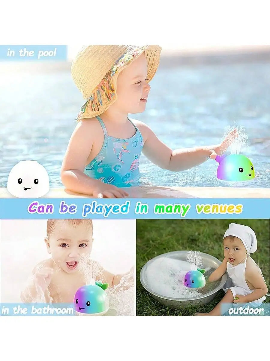 Light Up Whale Baby Bath Toy Sprinkler for Toddlers 0–3 Baby Bath Toy Richie's