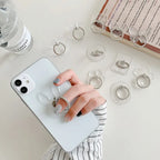 Transparent Diamond Ring Phone Holder – Rotatable Finger Grip Phone Ring Stand Richie's