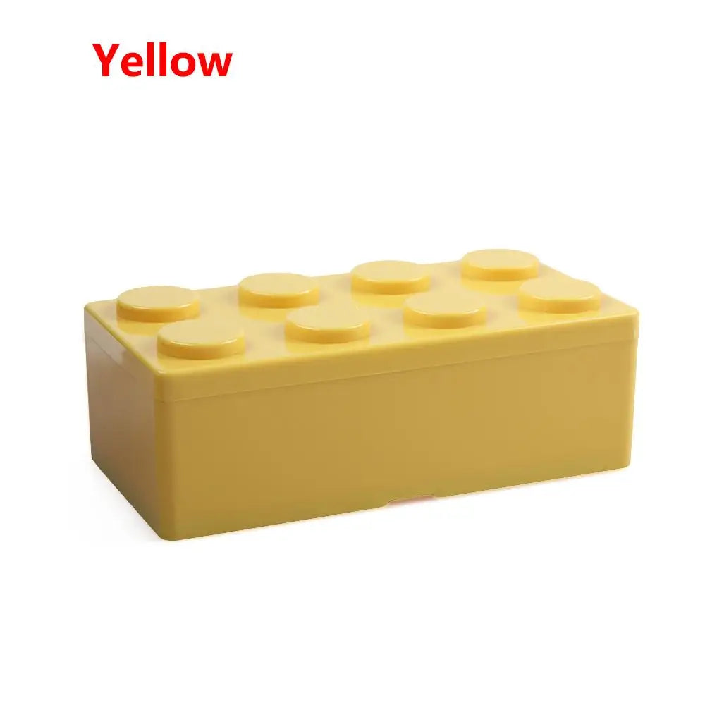 Building Block Stackable Desktop Storage Box – Plastic Organizer Desktop Storage Organizer Richie's yellow-M-