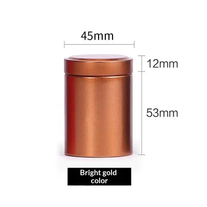 Mini Tea Tin Can – Portable Sealed Empty Tea Jar | Richie's Tea Storage Tin Richie's Gold