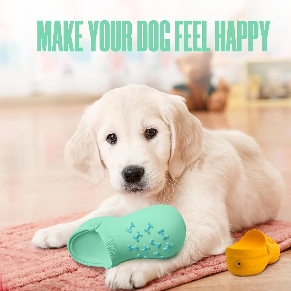 Squeaky Latex Dog Chew Toy – Fun Slipper Shape, All Breeds Dog Chew Toy Richie's