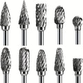 Double Cut Carbide Rotary Burr Bit Set – Wood, Metal & Stone Rotary Burr Bit Set Richie's 10Pcs A Set