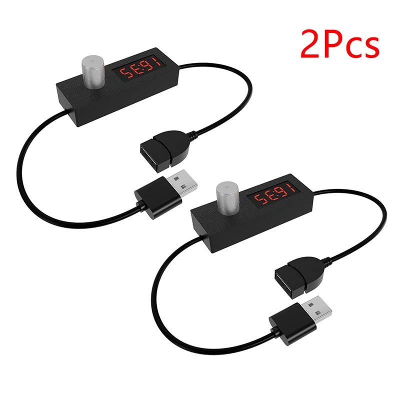 24H Digital Countdown Timer USB Switch – Adjustable Auto Off USB Timer Switch Richie's 2Pcs