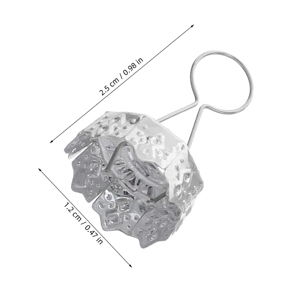 100Pcs Iron Bauble Caps – Christmas Ornament Replacement Tops Ornament Caps Richie's Silver other