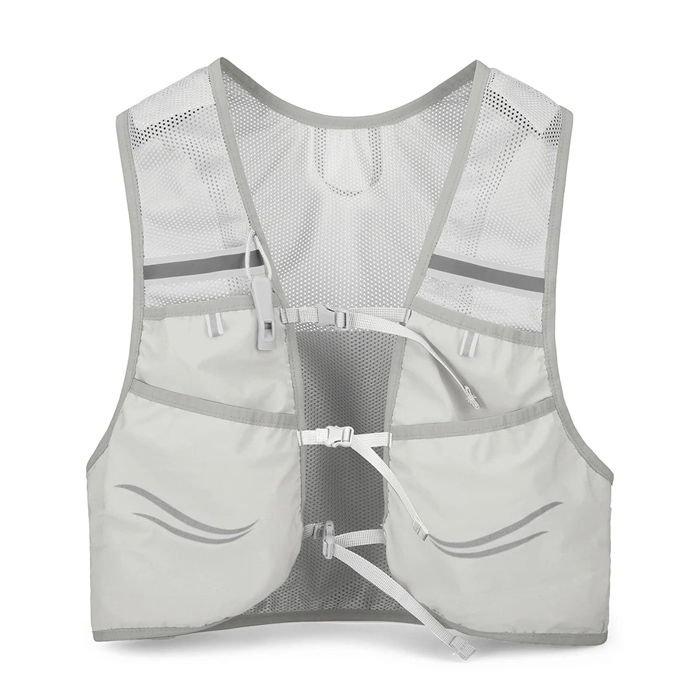 Ultralight Trail Running Hydration Vest | Breathable Race Pack Hydration Running Vest Richie's grey