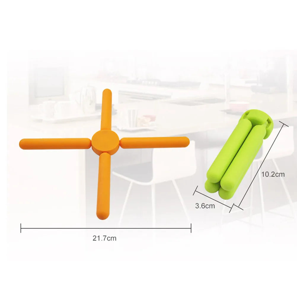 Folding Silicone Cross Placemat – Pot Pad & Phone Stand Silicone Trivet Mat Richie's