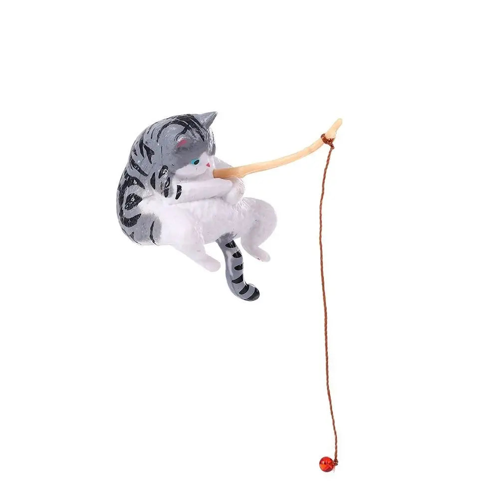 Miniature Fishing Cat Aquarium Ornament – Cartoon PVC Decor Aquarium Ornament Richie's