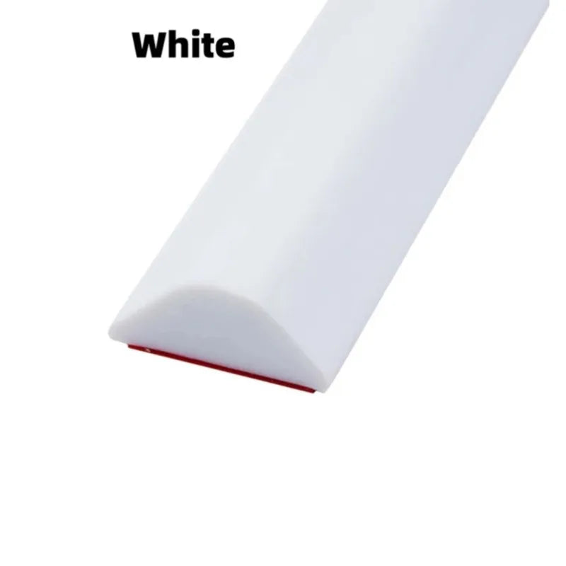 Silicone Shower Water Stopper – Self-Adhesive Bathroom Flood Dam Shower Water Stopper Richie's White 1M