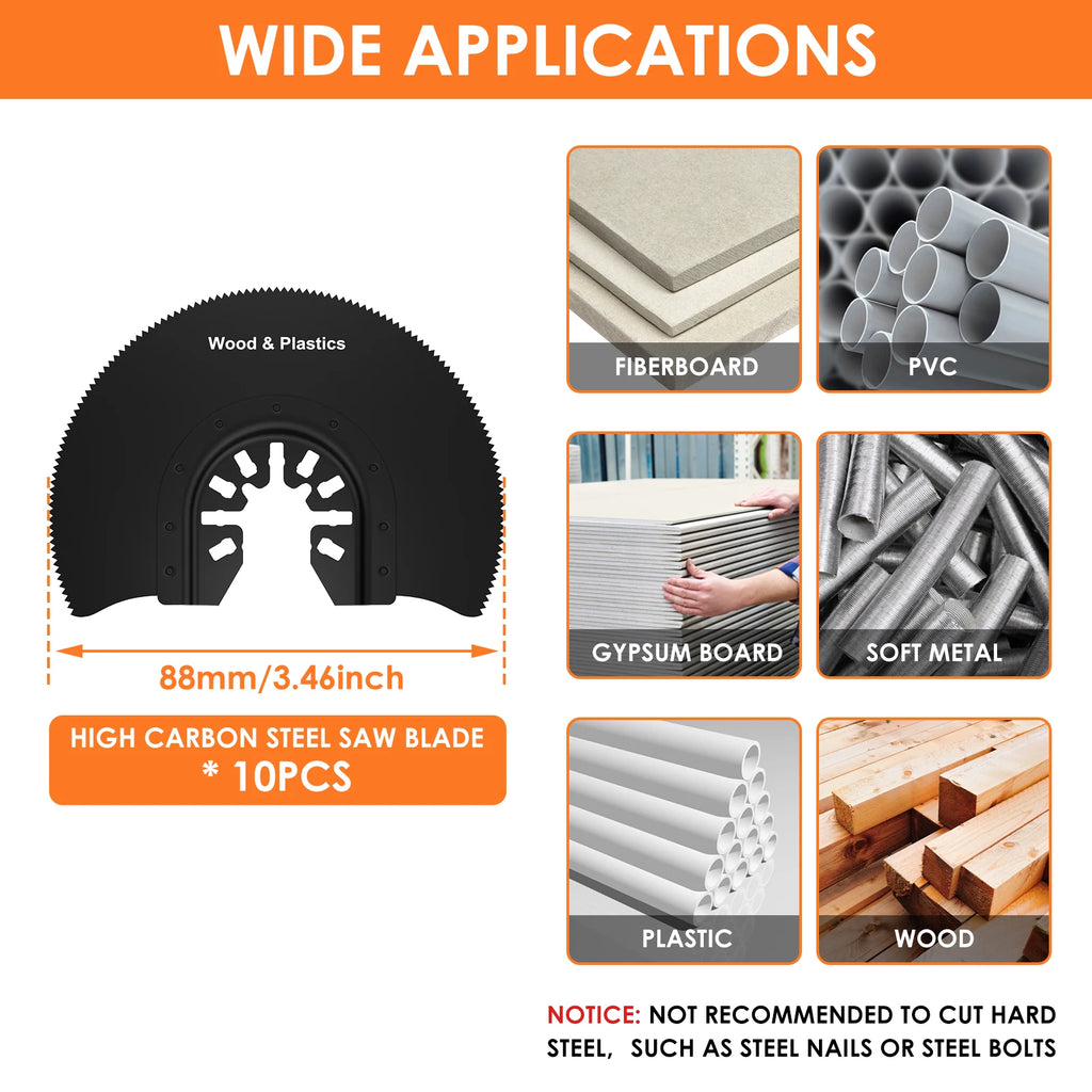 88mm HCS Oscillating Saw Blades 5–15 Pcs | Multitool Kit Oscillating Saw Blades Richie's
