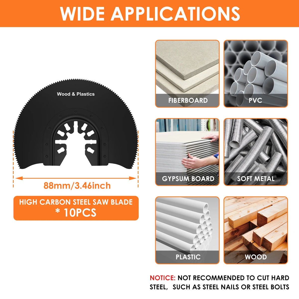 88mm HCS Oscillating Saw Blades 5–15 Pcs | Multitool Kit Oscillating Saw Blades Richie's