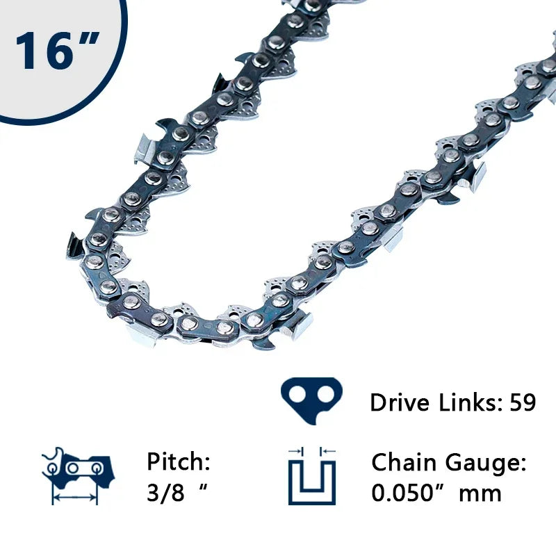 Chainsaw Chain 3/8 Pitch 10–18 Inch | 40–64 Drive Links Chainsaw Chain Richie's 16Inch 59Drive Link No plug