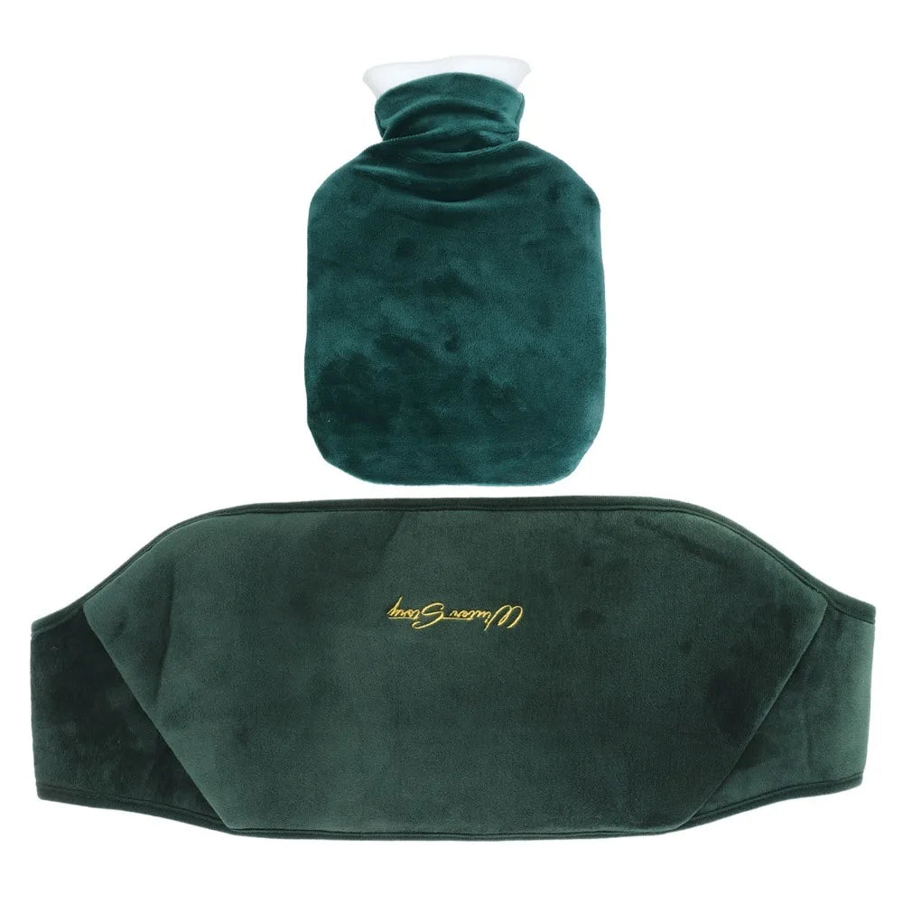 1000ml Hot Water Bottle Bag with Waistband & Hand Warmer | Dark Green Hot Water Bottle Richie's 1000ml