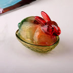 Rabbit-Shaped Crystal Glass Candy Dish with Lid | Easter Bunny Glass Candy Dish Richie's