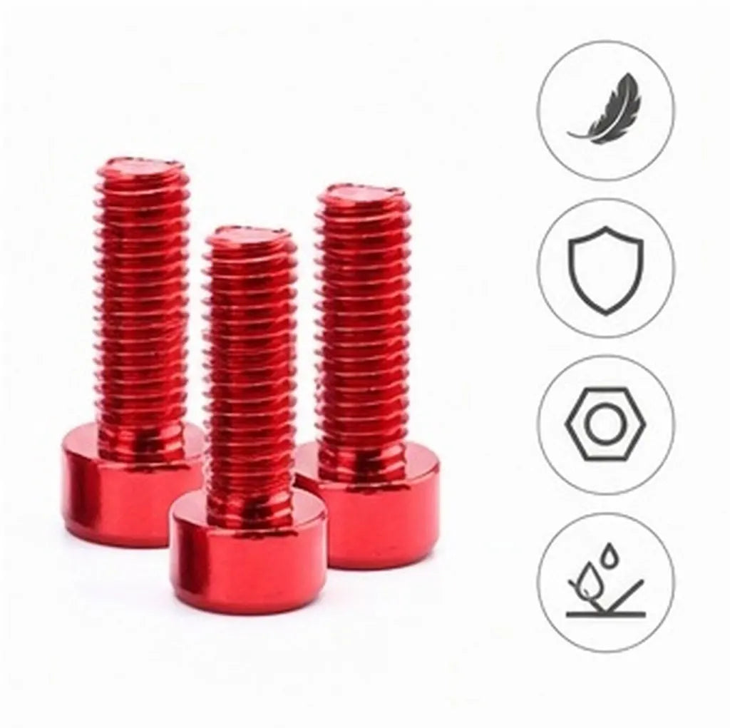 4Pcs M5 Aluminum Alloy CNC Bike Water Bottle Cage Bolts Bike Cage Bolts Richie's