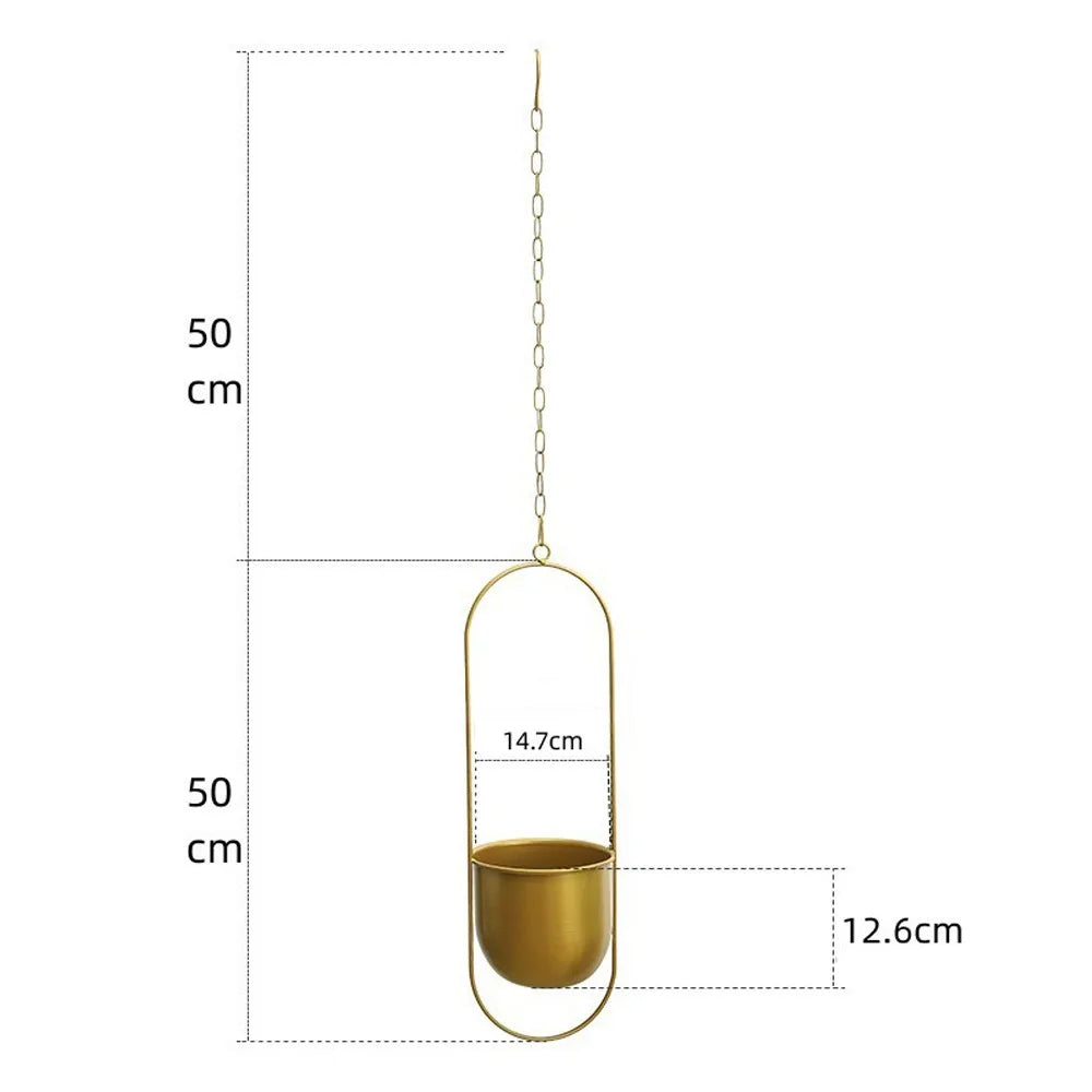 Iron Hanging Flower Pot Basket with Hook – Home Decor Hanging Planter Richie's D