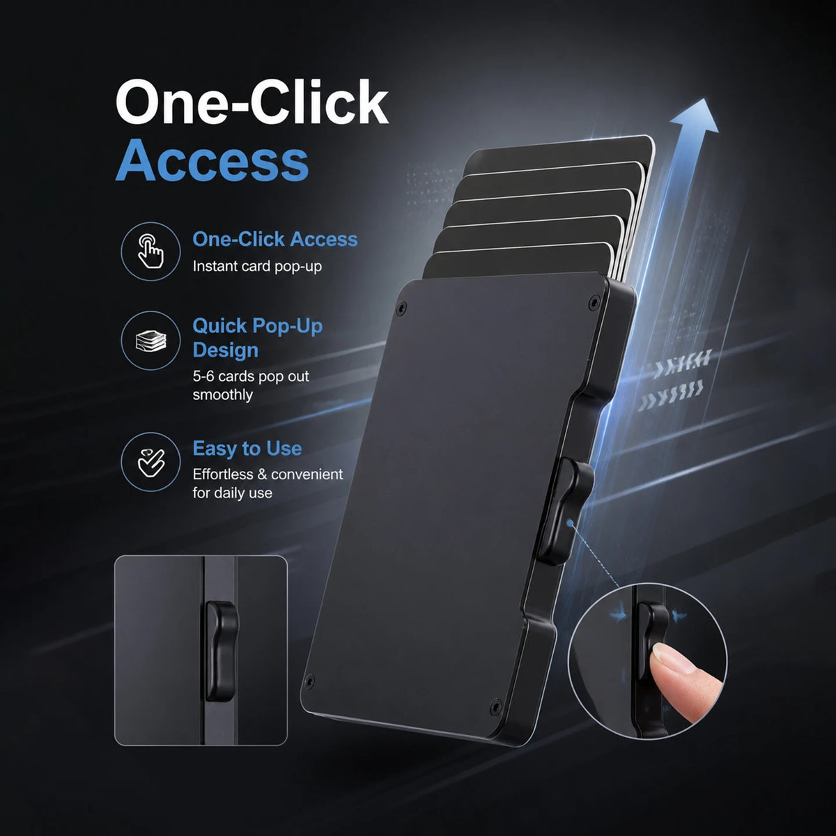 Zeeker RFID Blocking Aluminum Card Holder & Money Clip Wallet Card Holder Wallet Richie's