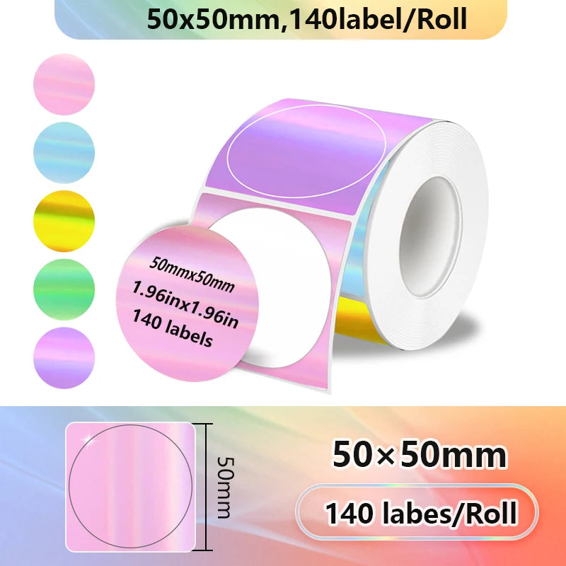 Thermal Label Paper for Phomemo M110 M200 M220 – Bekia Stickers Thermal Label Paper Richie's 50x50 laser