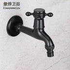Retro European All-Copper Outdoor Cold Water Faucet | Sink Tap Cold Water Faucet Richie's Black -1