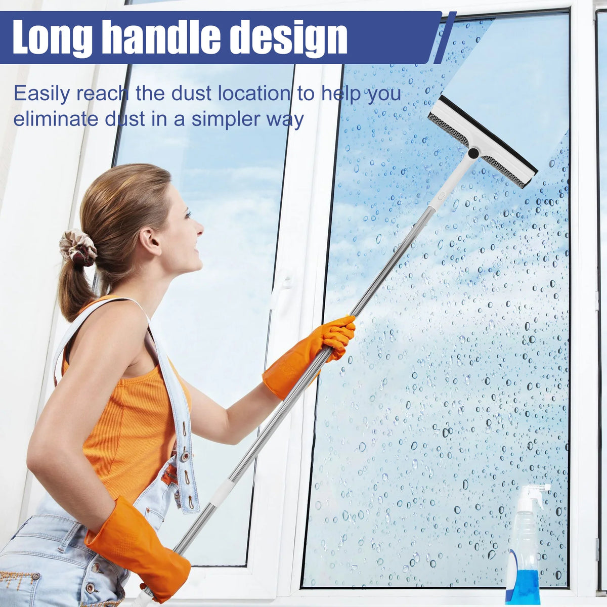 53" Extendable 2-in-1 Window Squeegee & Sponge Scrubber Window Squeegee Richie's
