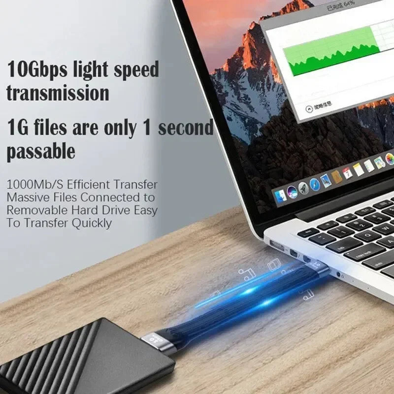 USB-A to USB-C PD Fast Charging Cable 10Gbps Ultra-Short 13cm USB Charging Cable Richie's
