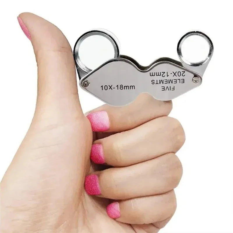 10x/20x Foldable Pocket Loupe Magnifier | Jeweler's Triplet Tool Jeweler's Loupe Magnifier Richie's Default Title