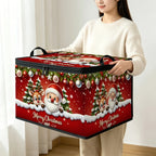 Large Foldable Christmas Storage Box with Lid | Santa Design Foldable Storage Box Richie's