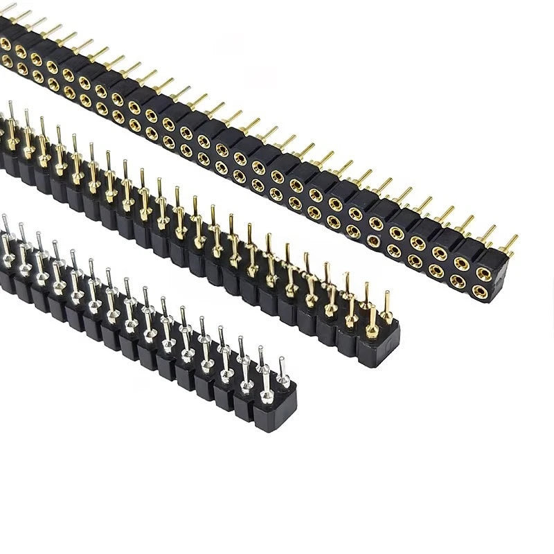 5 Pcs Gold Plated Pin Header 2.54mm Pitch Single/Double Row PCB Pin Header Richie's