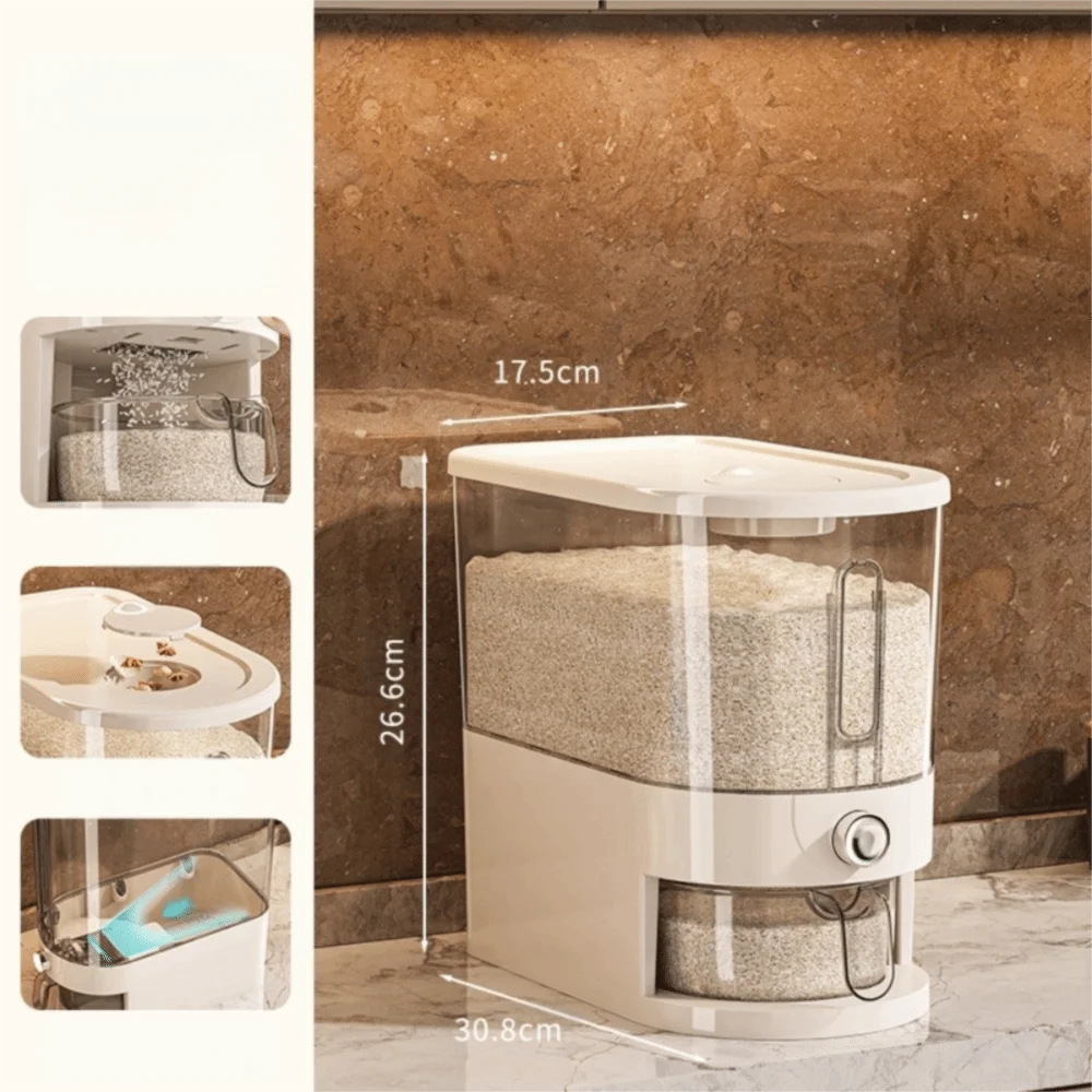 Sealed Rice & Dry Food Storage Container 5/10KG – Moisture Proof Food Storage Container Richie's 5kg-Transparent