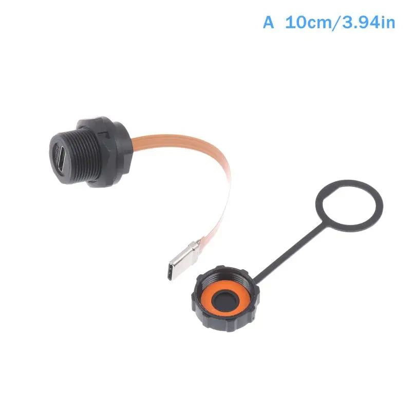 IP67 Waterproof USB-C Cable – Flat Threaded Outdoor IoT Cord Waterproof USB Cable Richie's A