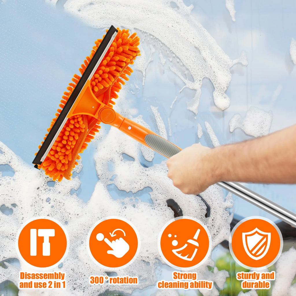 Window Cleaning Squeegee Kit – 72" Extension Handle & 2 Pads Window Squeegee Kit Richie's